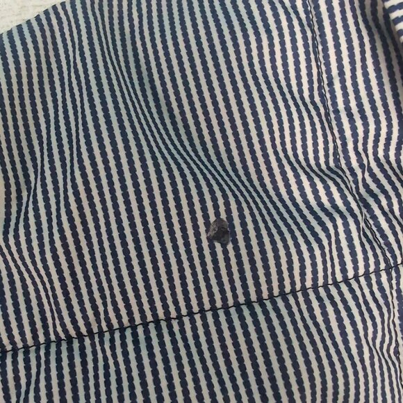 Nike 6.0 White and Blue Pinstripe Button Down Puffer Size Medium - Picture 2 of 6